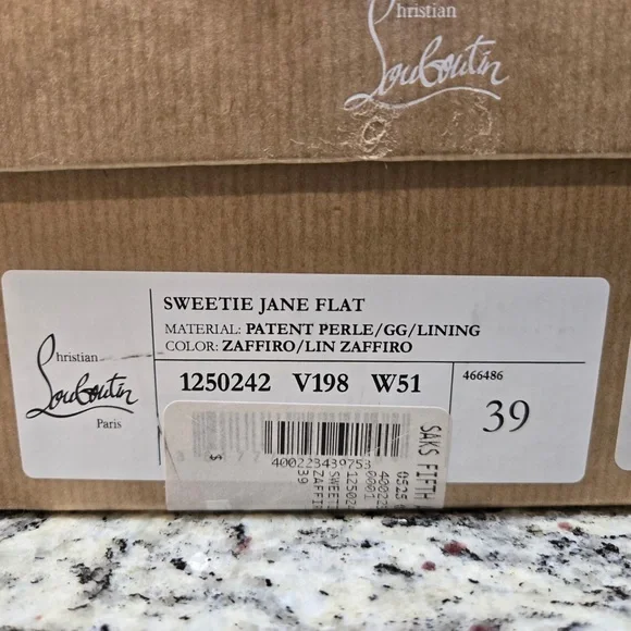 NEW Christian Louboutin Sweetie Jane Navy Flats Size 39 - Picture 10 of 10